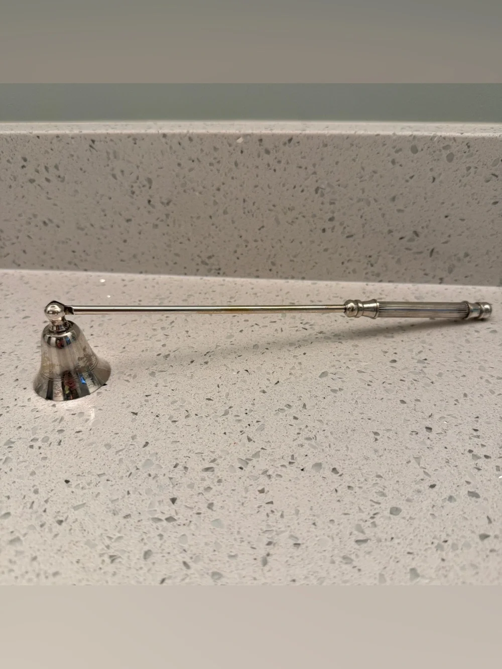 Vintage Silver Candle Bell Shaped Flame Snuffer with Long Handle 🔥